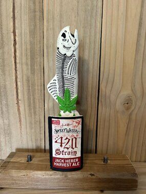Sweetwater Brewing 420 Strain Beer Tap Handle Jack Herer Harvest Ale